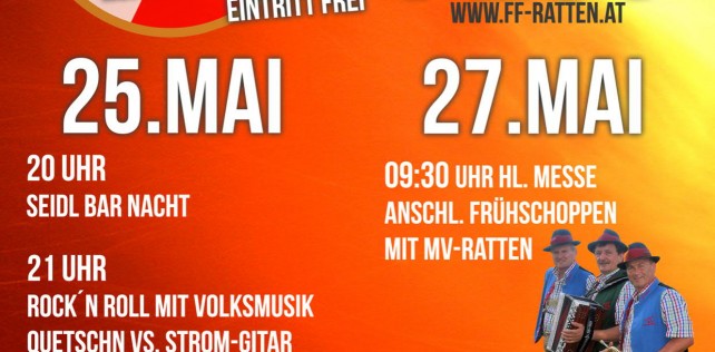 Feuerwehrfest 25. u. 27.Mai